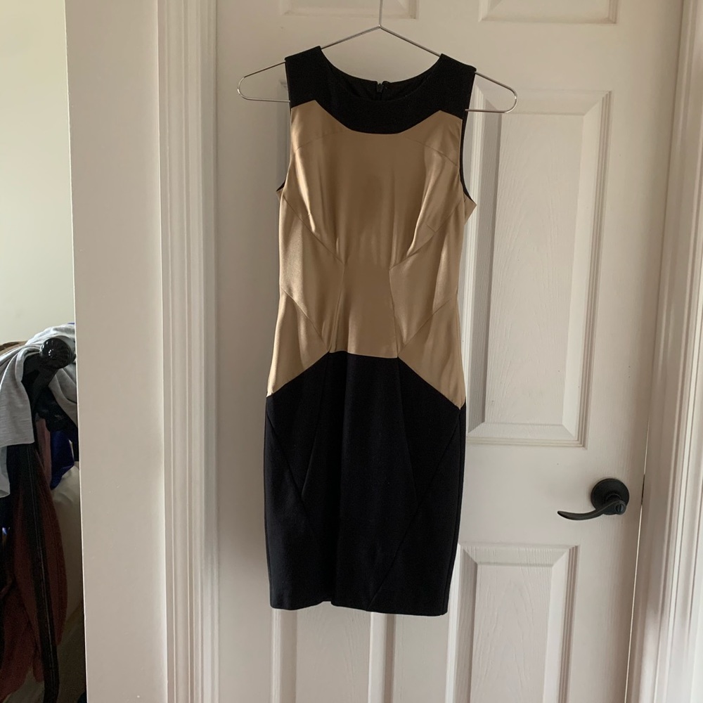 Black and gold dress